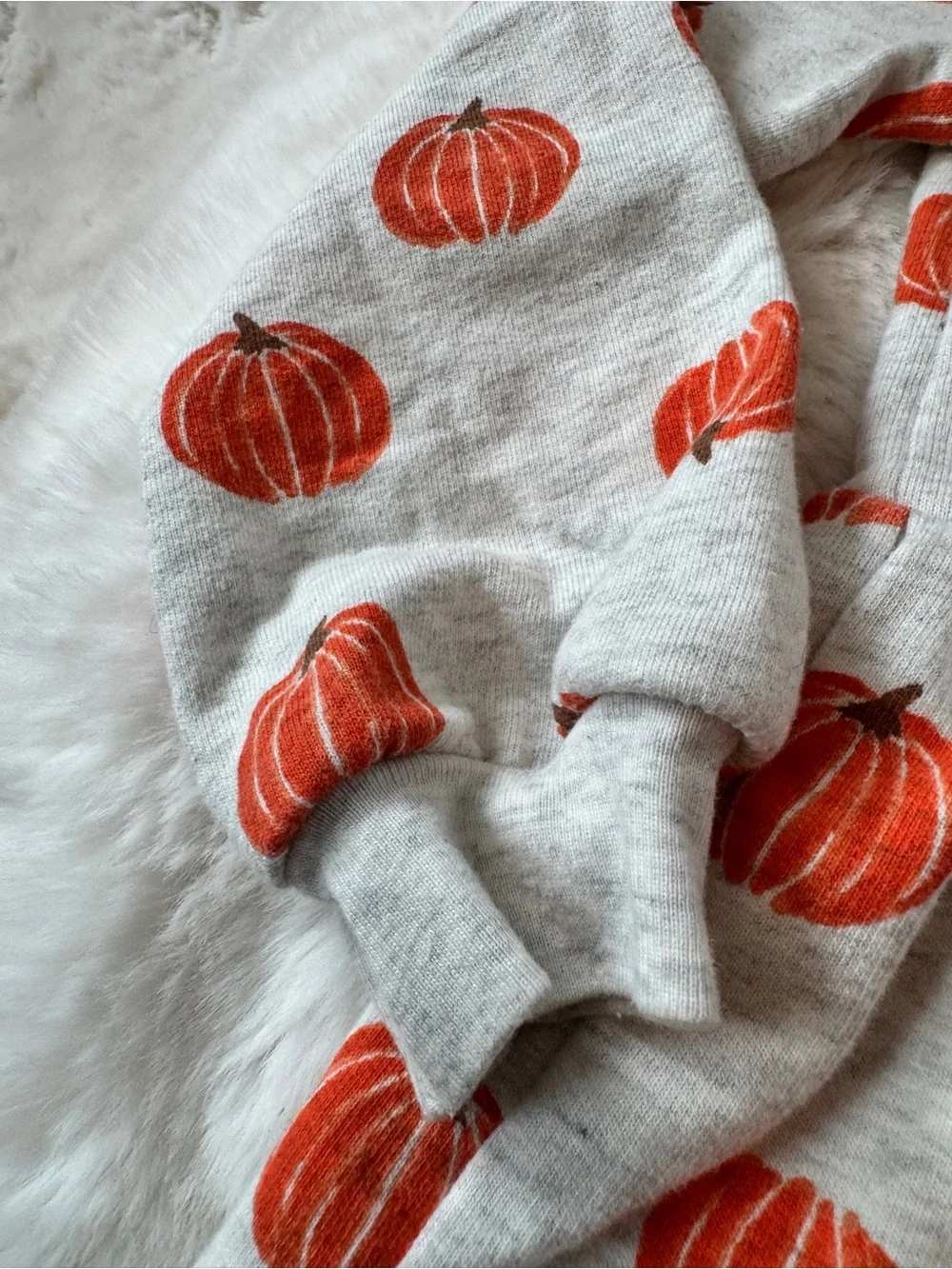 Carters Pumpkin Print Long Sleeve Dress, 4T